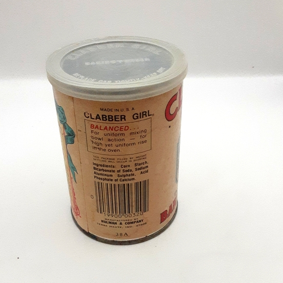 Vintage Clabber Girl Baking Powder Tin 4.25" X 3" - Picture 2 of 7